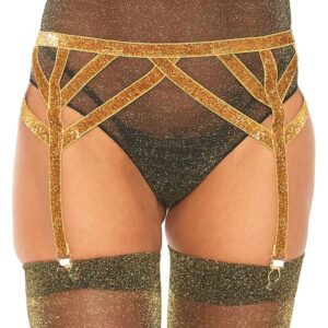 Leg Avenue - Cinturino Elastico in Lurex Taglia Unica