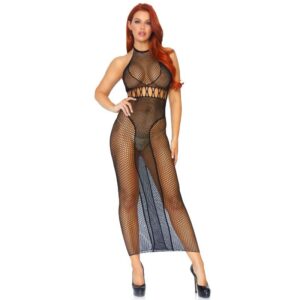 Leg Avenue - Abito Halter a Doppia Rete Senza Schienale