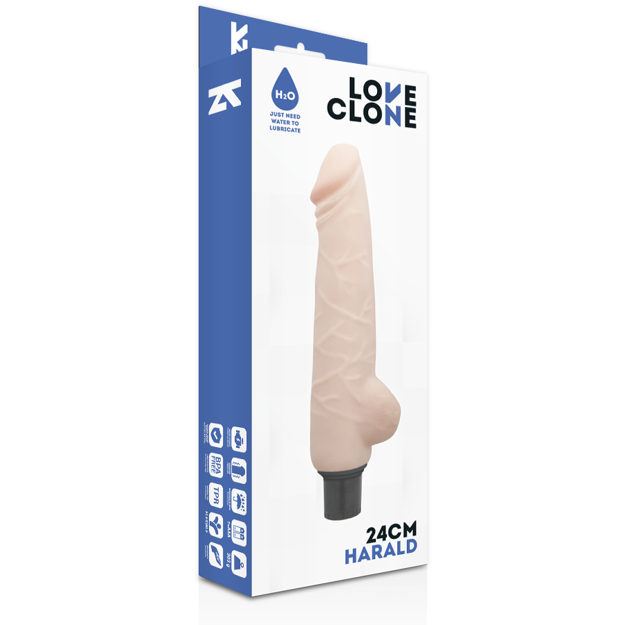 Loveclone - Vibratore Harald Autolubrificante 24 Cm Ø 4 Cm - immagine 4