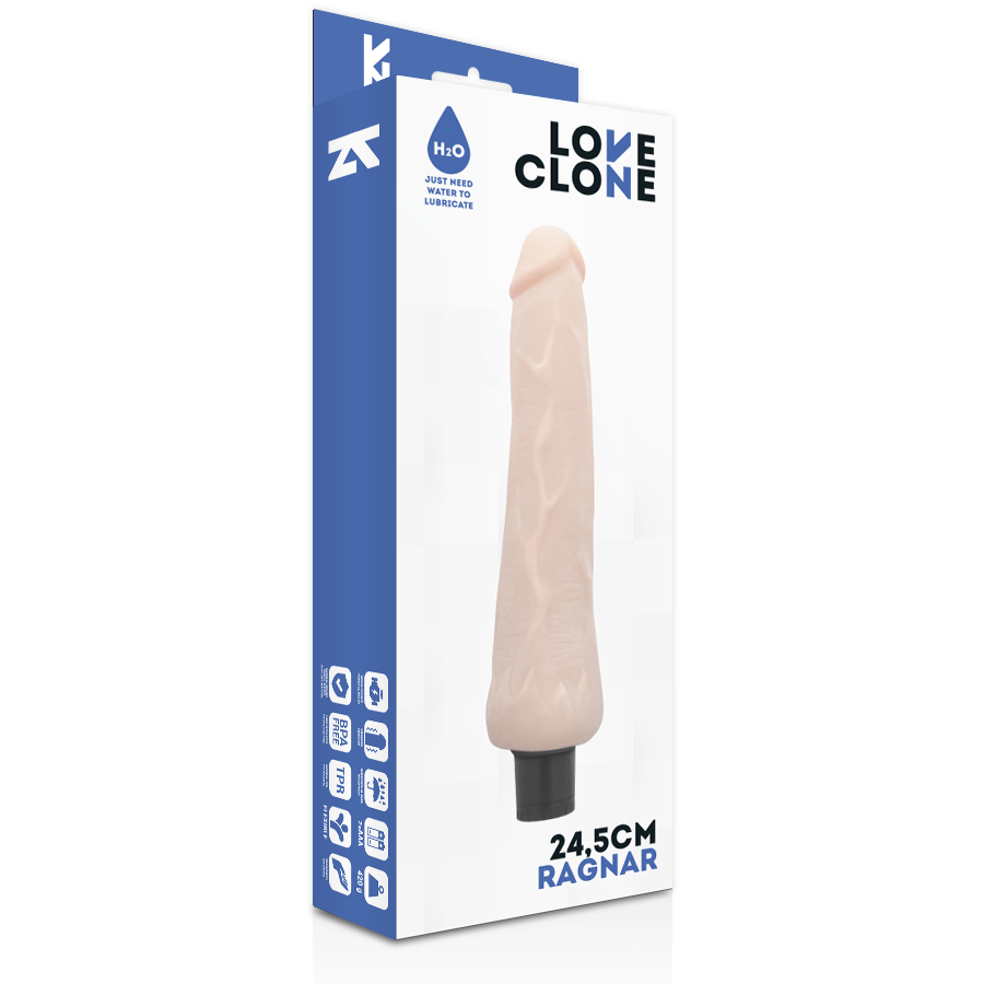 Loveclone - Vibratore Autolubrificante Ragnar 24.5 Cm Ø 3.5 Cm - immagine 4