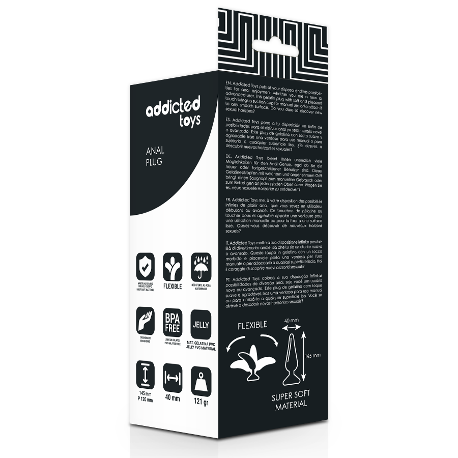Addicted Toys - Plug Anale 14.5 Cm Nero - immagine 4