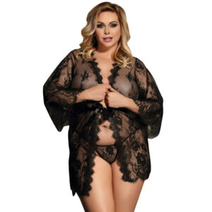 Subblime - Queen Plus Lace Peignoir Maniche Svasate