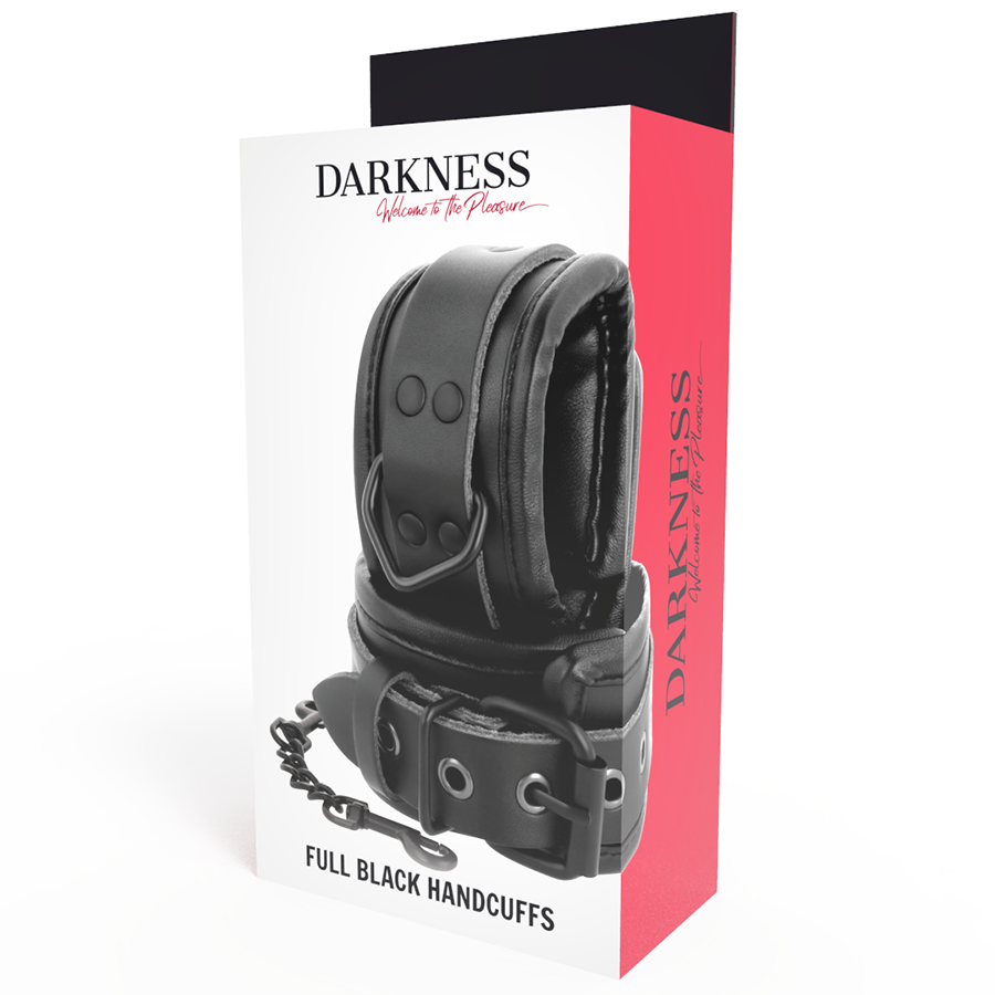 Darkness - Manette Regolabili in Pelle Nera - immagine 6