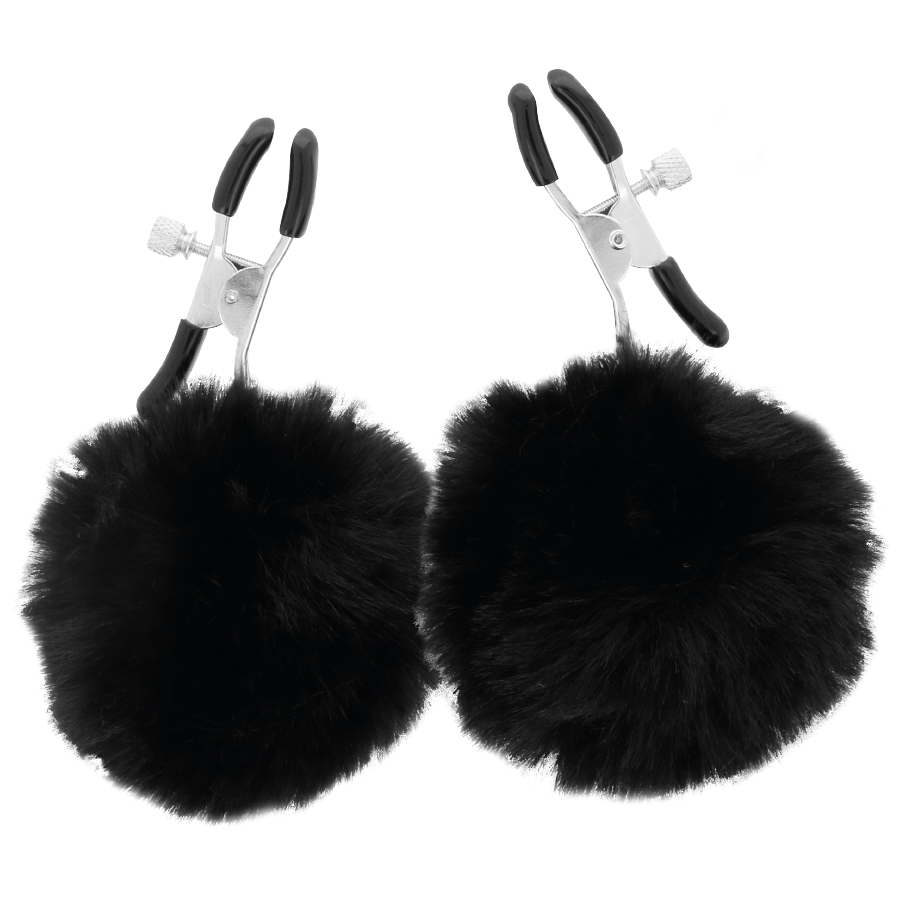 Darkness - Morsetti per Capezzoli con Pom Pom 1 - immagine 3