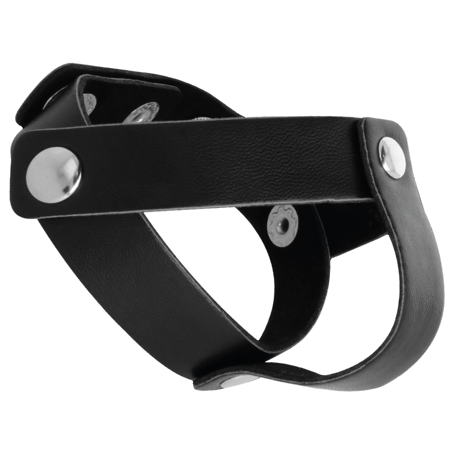 Darkness - Anello in Pelle per Pene e Testicoli - immagine 2