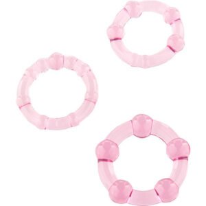 Seven Creations - Set Di Tre Anelli Per Pene Rosa