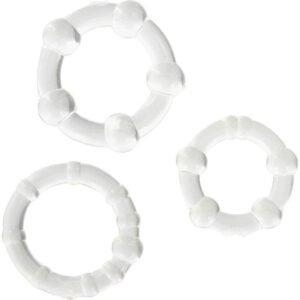 Seven Creations - Set di Tre Anelli per Pene Trasparenti