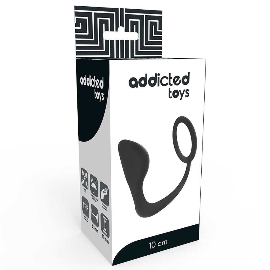 Addicted Toys - Plug Anale con Anello Pene Nero - immagine 4