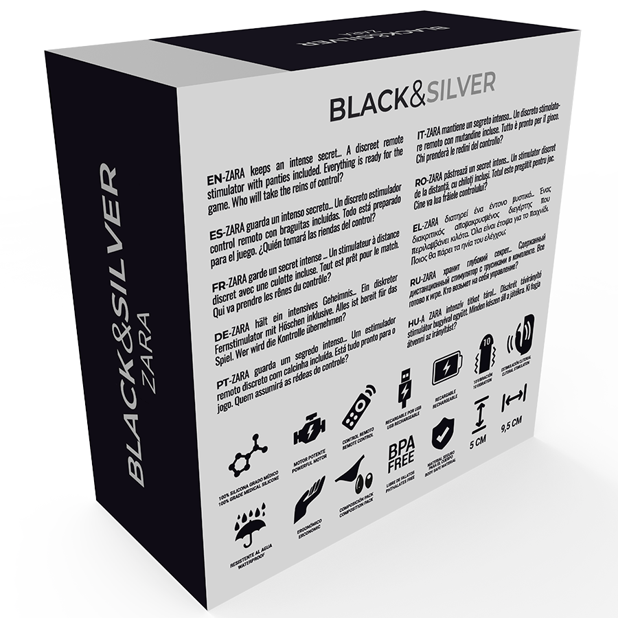 Black&Silver - Stimolatore Telecomando Zara con Slip in Omaggio - immagine 5