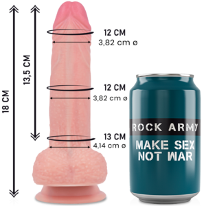Rockarmy - Liquid Silicone Premium Mustang Realistico 18 Cm Ø 4.14 Cm