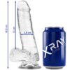 X Ray - Cazzo Trasparente con Sfere 18.5 Cm Ø 3.8 Cm