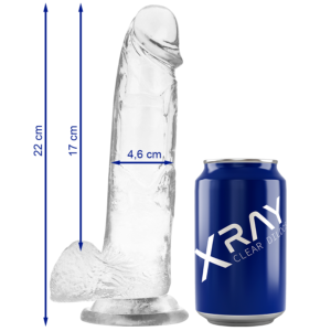 X Ray - Cazzo Trasparente con Sfere 22 Cm Ø 4.6 Cm