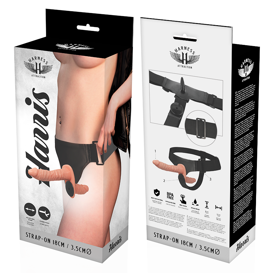 Harness Attraction - Harris Doppia Penetrazione Con Vibrazione 18 Cm -O- 3.5 Cm - immagine 6