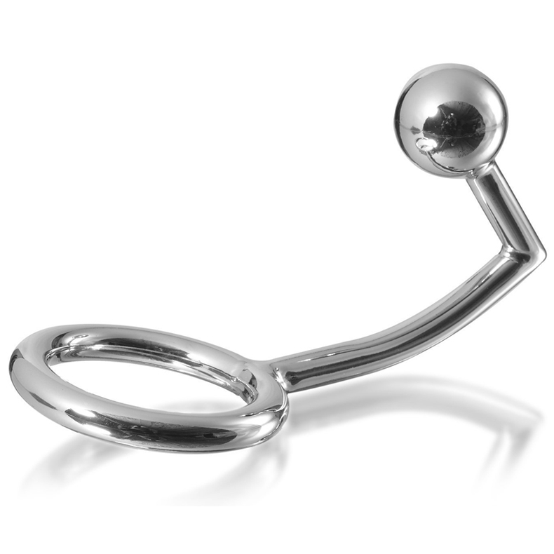 Metal Hard - Anello Cock Ring con Gancio Intruso Anale 40Mm - immagine 2