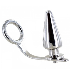 Metal Hard - Anello in Acciaio Duro con Tappo Anale 45 X 45 Mm