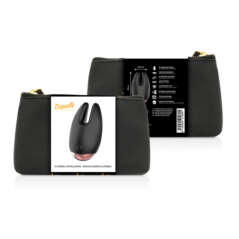 Coquette Chic Double Desire – Stimolatore Clitoriale Nero/Oro - immagine 2