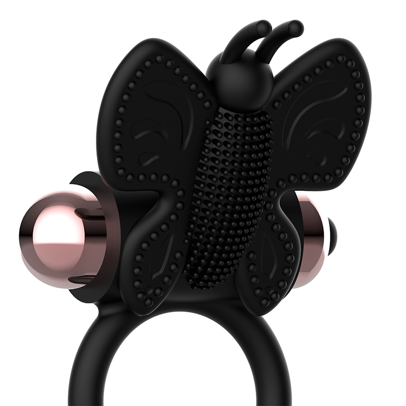 Coquette Chic Desire - Anello Cazzo Farfalla con Vibratore Nero/Oro - immagine 4