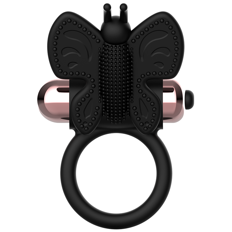 Coquette Chic Desire - Anello Cazzo Farfalla con Vibratore Nero/Oro - immagine 6