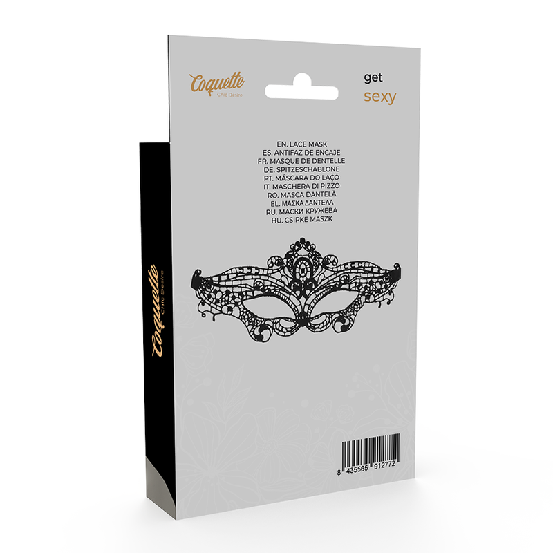 Coquette Chic Desire - Maschera in Fine Pizzo Nero - immagine 6