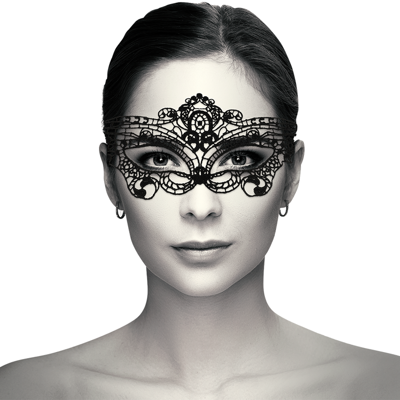 Coquette Chic Desire - Maschera in Fine Pizzo Nero - immagine 2