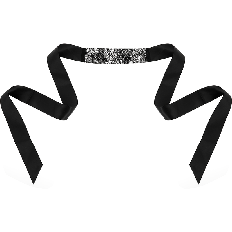 Coquette Chic Desire - Maschera in Pizzo Nero con Nastro - immagine 3