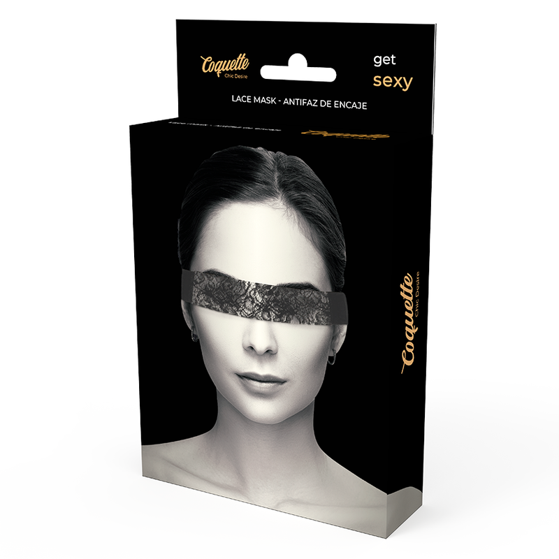 Coquette Chic Desire - Maschera in Pizzo Nero con Nastro - immagine 5