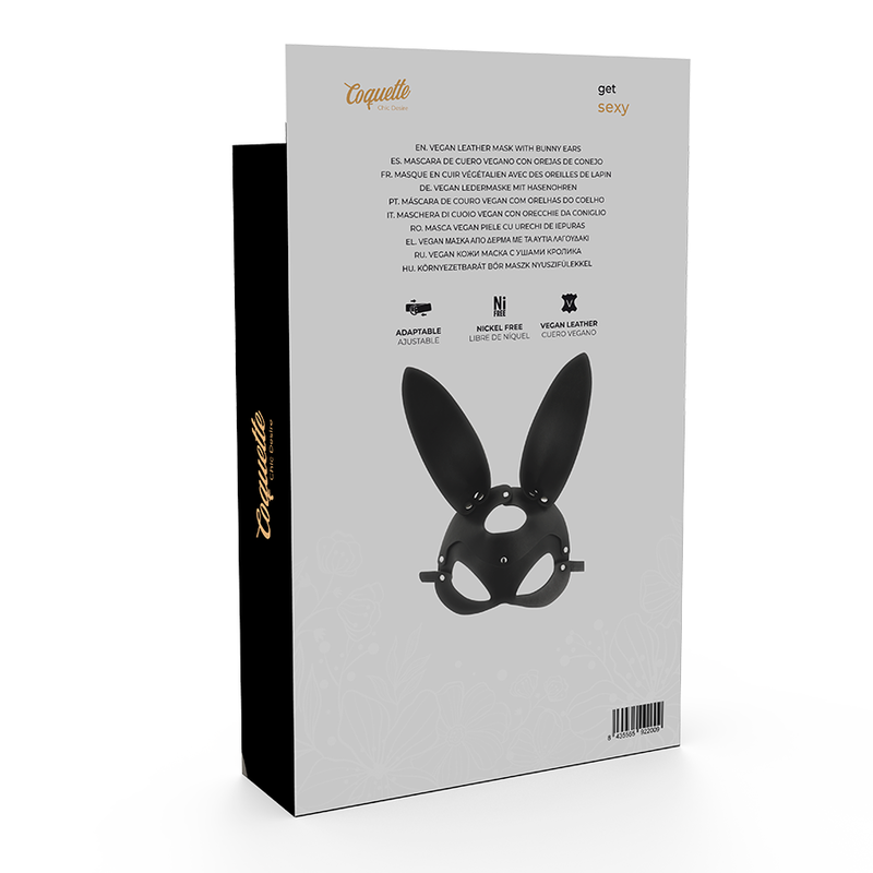 Coquette Chic Desire - Maschera Vegana in Pelle con Orecchie di Coniglio - immagine 6