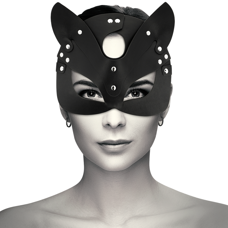 Coquette Chic Desire - Maschera Vegana in Pelle con Orecchie di Gatto - immagine 2