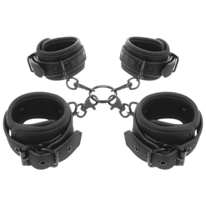 Fetish Submissive - Set Di Manette Per Mani E Caviglie Con Fodera In Noprene