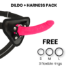 Delta Club - Toys Imbracatura + Dong Silicone Rosa 17 Cm Ø 3 Cm