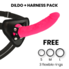Delta Club - Toys Imbracatura + Dong Silicone Rosa 20 Cm Ø 4 Cm