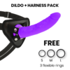 Delta Club - Toys Imbracatura + Dong Silicone Viola 20 Cm Ø 4 Cm