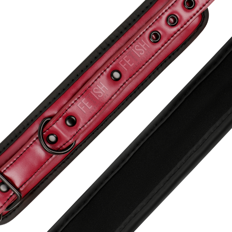 Fetish Submissive Dark Room - Manette Vegan in Pelle con Fodera in Neoprene - immagine 6