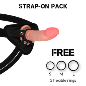 Rockarmy - Imbracatura + Dildo Realistico Tigre a Doppia Densità 14 Cm Ø 4.46 Cm