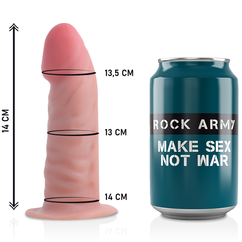 Rockarmy - Imbracatura + Dildo Realistico Tigre a Doppia Densità 14 Cm Ø 4.46 Cm - immagine 5
