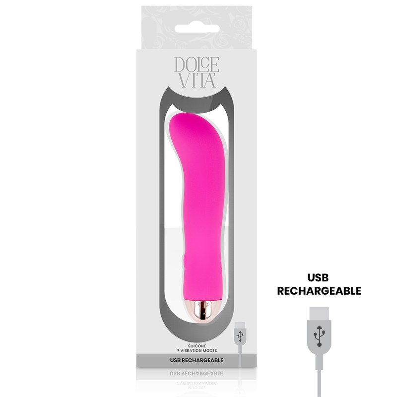 Dolce Vita - Vibratore Ricaricabile Rosa A 7 Velocità - immagine 4