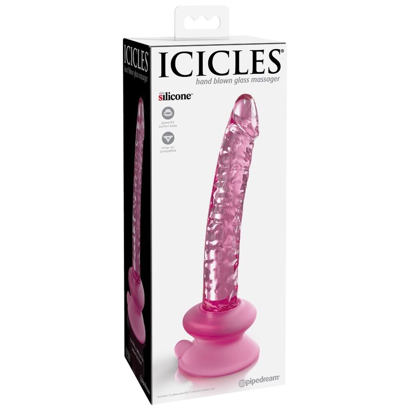 Icicles - N. 86 Dildo In Vetro Di Con Ventosa - immagine 2