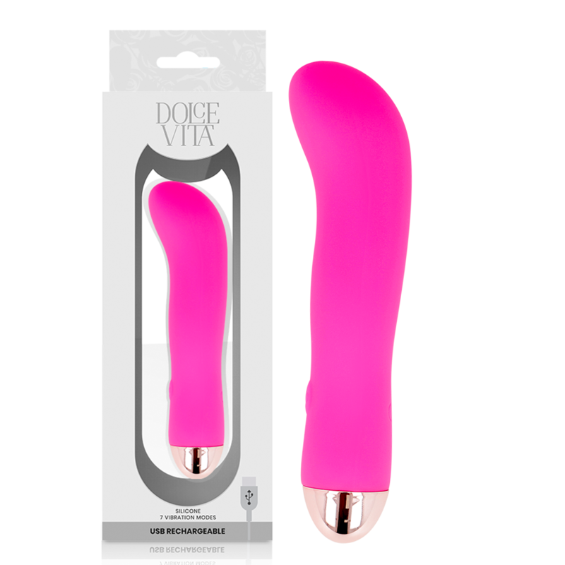 Dolce Vita - Vibratore Ricaricabile Rosa A 7 Velocità - immagine 2