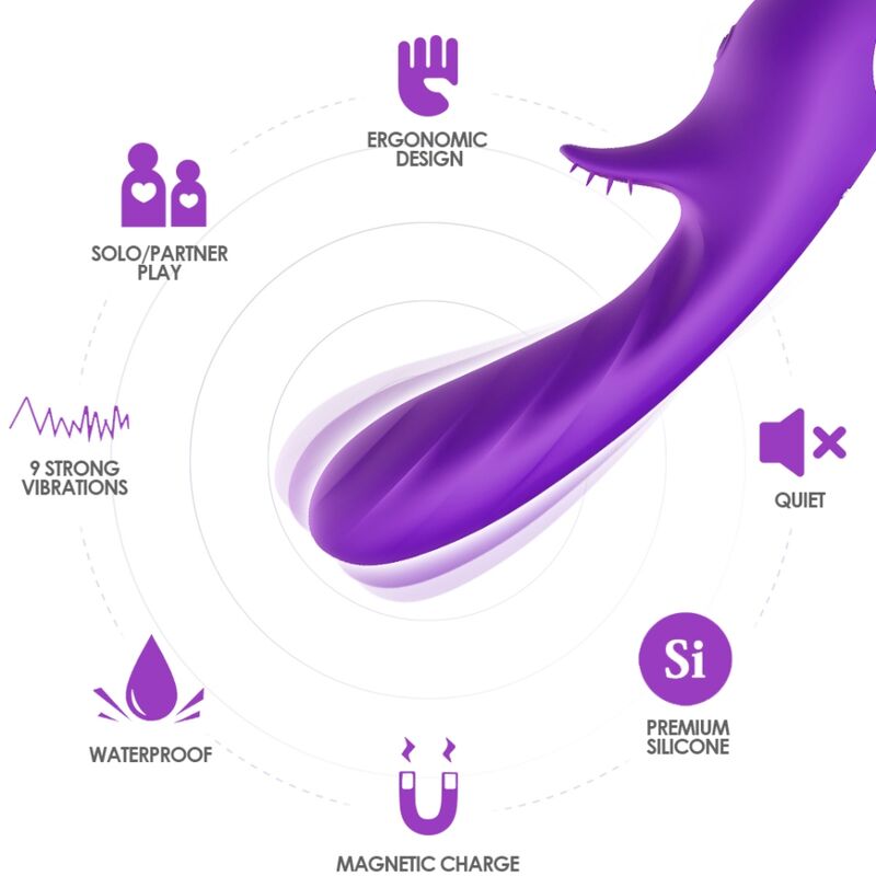 Armony - Vibratore Romance Con Stimolatore Viola - immagine 3