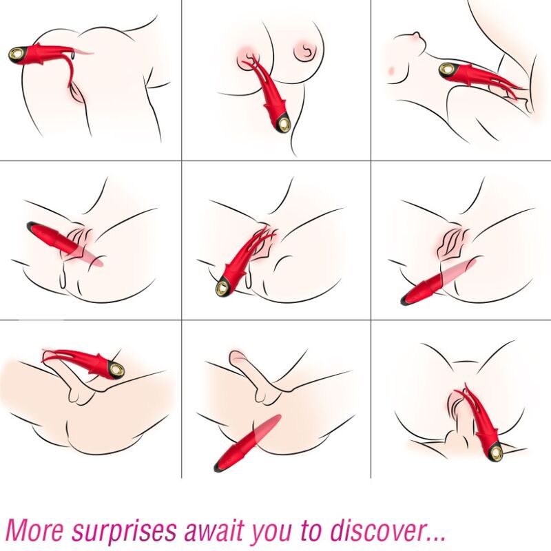 Armony - Vibratore Ombra Doppia Testa Rosso - immagine 2