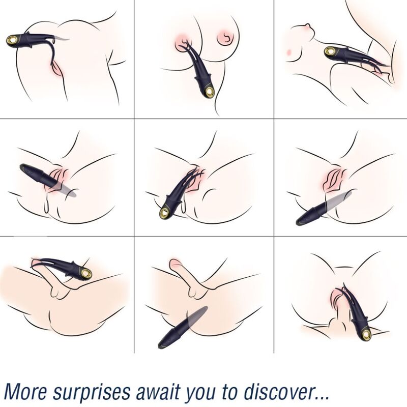 Armony - Vibratore Ombra Doppia Testa Teasing Blu - immagine 2