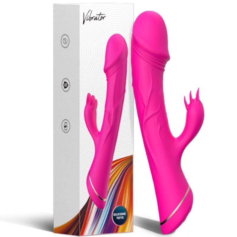 Armony - Dildo Vibratore Coniglio In Silicone Fucsia - immagine 6