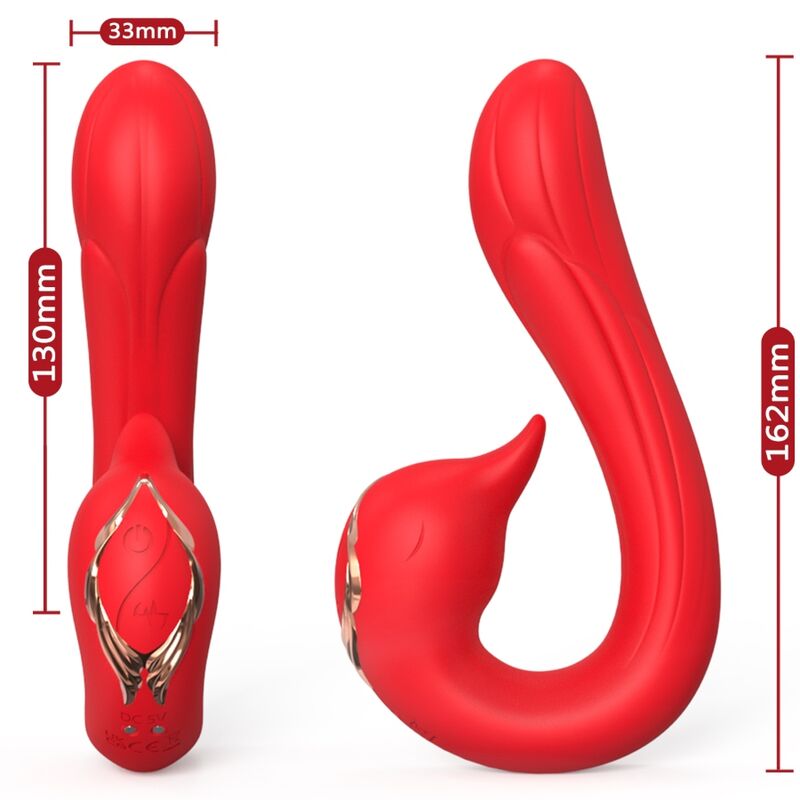 Armony - Vibratore Delfin Multiposizione Ed Effetto Calore Rosso - immagine 2