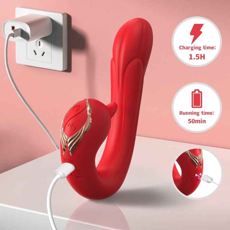 Armony - Vibratore Delfin Multiposizione Ed Effetto Calore Rosso - immagine 4