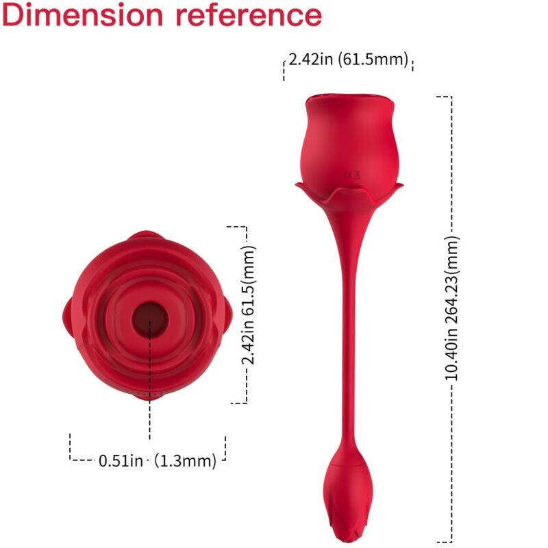 Armony - Vibratore E Succhiatore Clitoride Rosa 10 Modalità Rosso - immagine 4