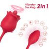 Armony - Stimolatore E Vibratore Rosa 2 In 1 Con Aspirazione E Coda Rossa 10 Modalità