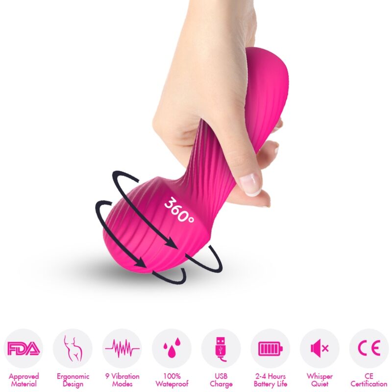 Armony - Massaggiatore Dazzle E Vibratore Piccolo Fucsia - immagine 2