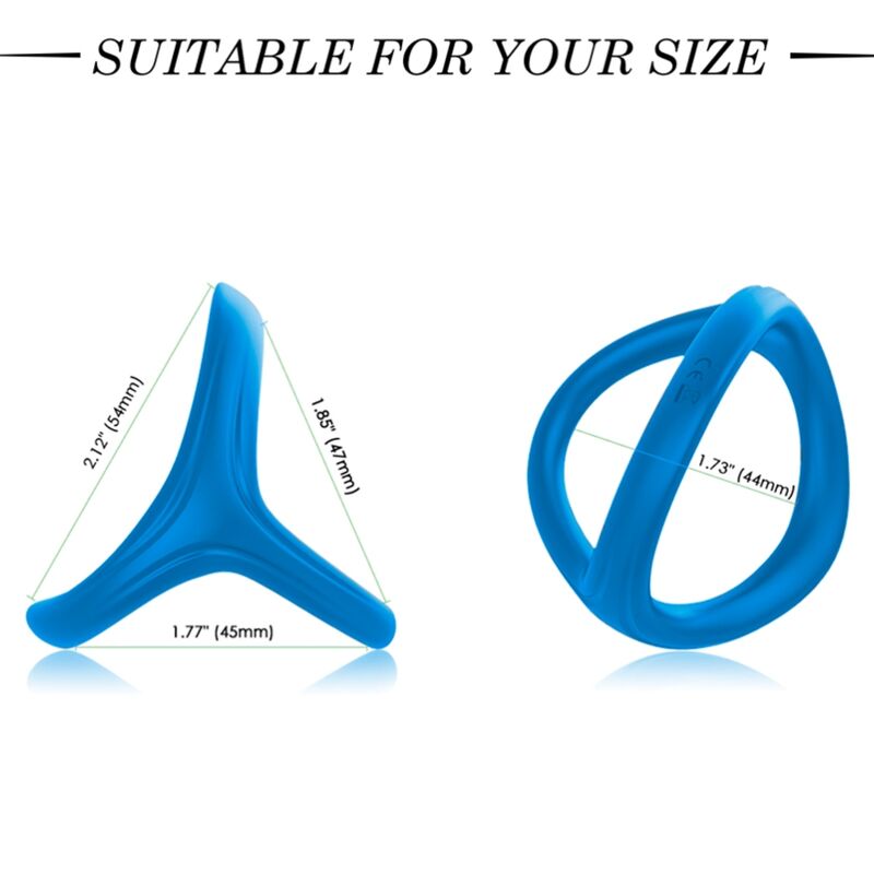 Armony - Anello Tresor Doppio In Silicone Blu - immagine 2