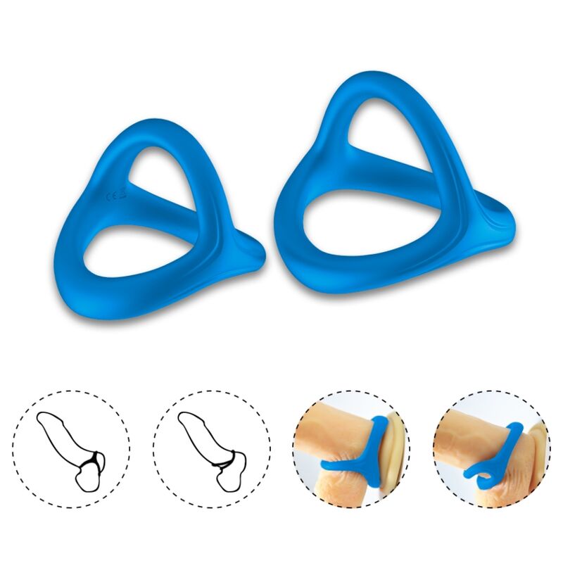 Armony - Anello Tresor Doppio In Silicone Blu - immagine 3