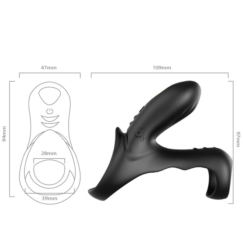 Armony - Anello Vibratore Doppio Ranger Per Coppia Nero - immagine 4
